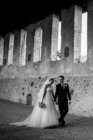 Matrimonio religioso a Vigevano. Ricevimento a Palazzo Brielli Castiglione Tromello