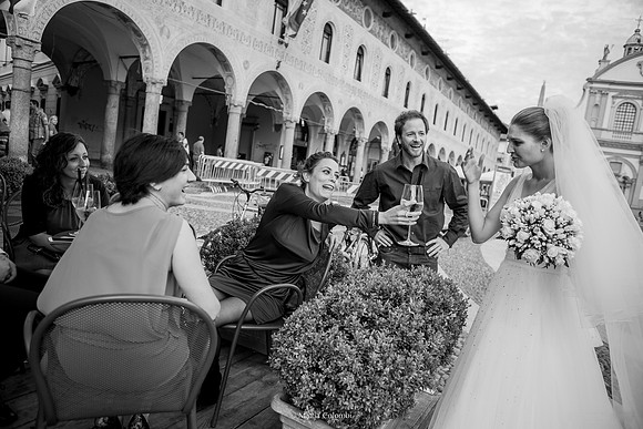 Matrimonio religioso a Vigevano. Ricevimento a Palazzo Brielli Castiglione Tromello