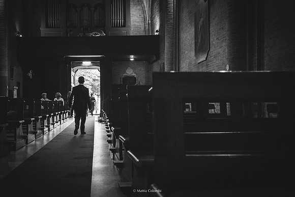 Matrimonio religioso nella chiesa di San Lanfranco a Pavia, ricevimento ai Granai Certosa.