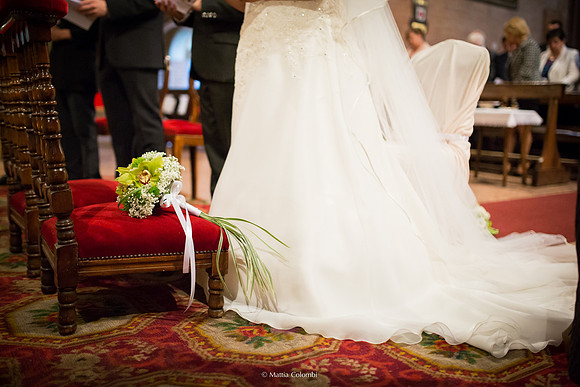 Matrimonio religioso nella chiesa di San Lanfranco a Pavia, ricevimento ai Granai Certosa.