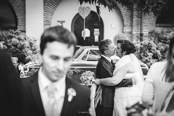 Matrimonio religioso nella chiesa di San Lanfranco a Pavia, ricevimento ai Granai Certosa.