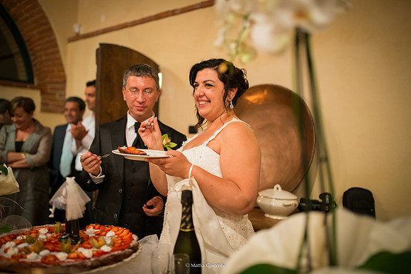 Matrimonio religioso nella chiesa di San Lanfranco a Pavia, ricevimento ai Granai Certosa.