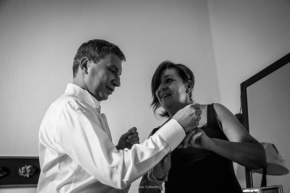 Matrimonio religioso nella chiesa di San Lanfranco a Pavia, ricevimento ai Granai Certosa.