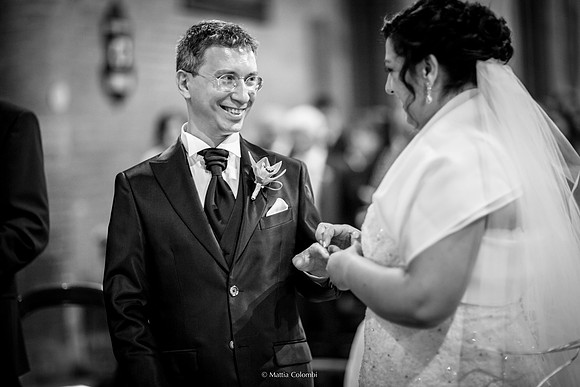 Matrimonio religioso nella chiesa di San Lanfranco a Pavia, ricevimento ai Granai Certosa.