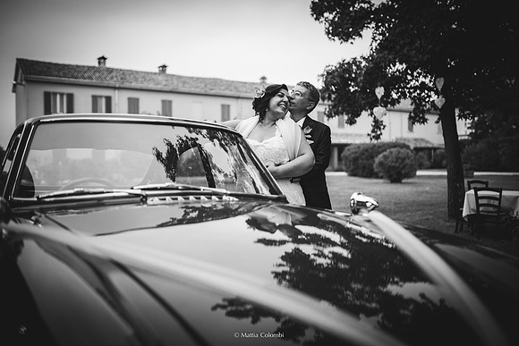 Matrimonio religioso nella chiesa di San Lanfranco a Pavia, ricevimento ai Granai Certosa.
