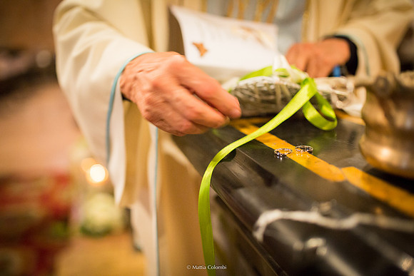Matrimonio religioso nella chiesa di San Lanfranco a Pavia, ricevimento ai Granai Certosa.