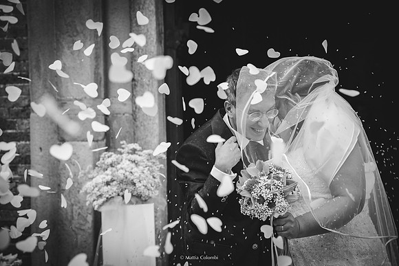 Matrimonio religioso nella chiesa di San Lanfranco a Pavia, ricevimento ai Granai Certosa.