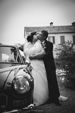 Matrimonio religioso nella chiesa di San Lanfranco a Pavia, ricevimento ai Granai Certosa.