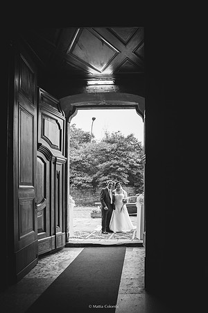 Matrimonio religioso nella chiesa di San Lanfranco a Pavia, ricevimento ai Granai Certosa.