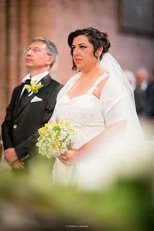 Matrimonio religioso nella chiesa di San Lanfranco a Pavia, ricevimento ai Granai Certosa.