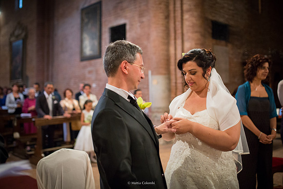 Matrimonio religioso nella chiesa di San Lanfranco a Pavia, ricevimento ai Granai Certosa.