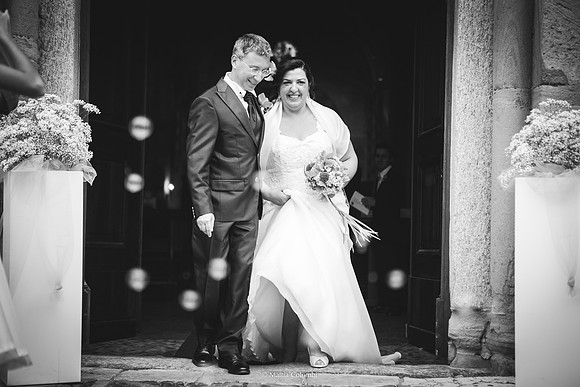 Matrimonio religioso nella chiesa di San Lanfranco a Pavia, ricevimento ai Granai Certosa.