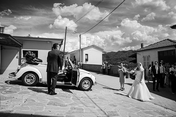 Matrimonio con rito religioso, ricevimento alla Rocca di Montalfeo.