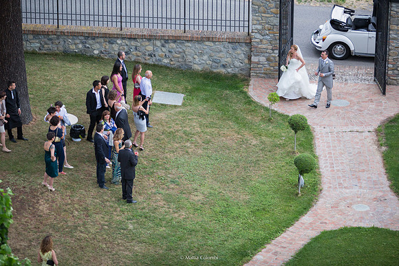 Matrimonio con rito religioso, ricevimento alla Rocca di Montalfeo.