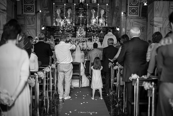Matrimonio con rito religioso, ricevimento alla Rocca di Montalfeo.