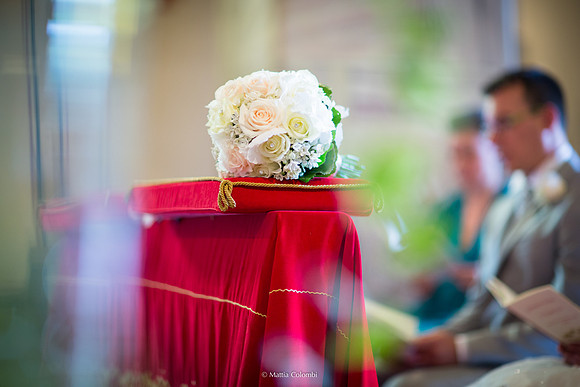 Matrimonio con rito religioso, ricevimento alla Rocca di Montalfeo.