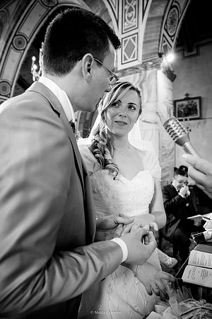 Matrimonio con rito religioso, ricevimento alla Rocca di Montalfeo.