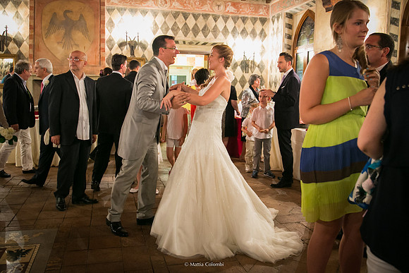 Matrimonio con rito religioso, ricevimento alla Rocca di Montalfeo.