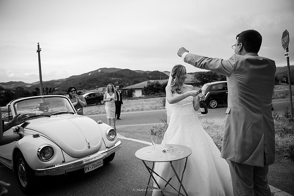 Matrimonio con rito religioso, ricevimento alla Rocca di Montalfeo.
