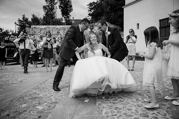 Matrimonio con rito religioso, ricevimento alla Rocca di Montalfeo.