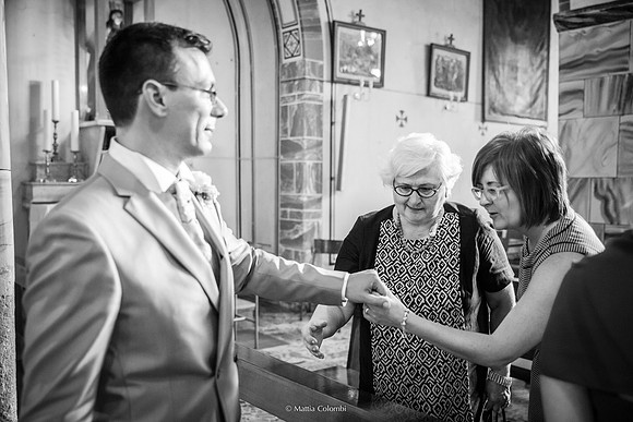 Matrimonio con rito religioso, ricevimento alla Rocca di Montalfeo.