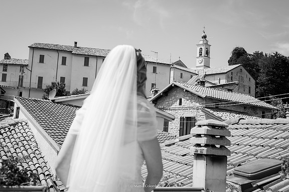 Matrimonio con rito religioso, ricevimento alla Rocca di Montalfeo.
