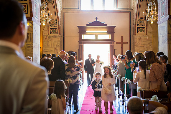 Matrimonio con rito religioso, ricevimento alla Rocca di Montalfeo.