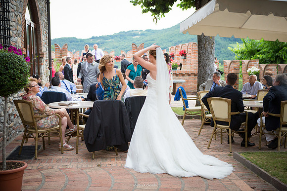 Matrimonio con rito religioso, ricevimento alla Rocca di Montalfeo.