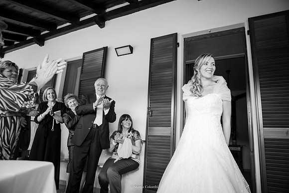 Matrimonio con rito religioso, ricevimento alla Rocca di Montalfeo.