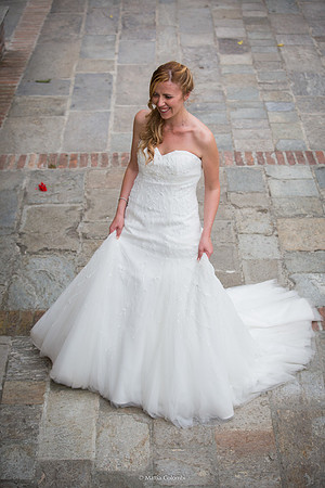 Matrimonio con rito religioso, ricevimento alla Rocca di Montalfeo.