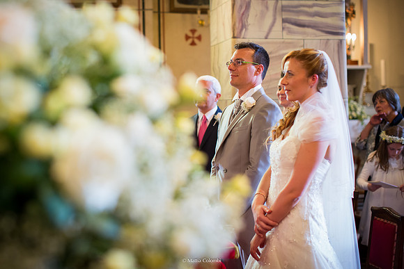 Matrimonio con rito religioso, ricevimento alla Rocca di Montalfeo.
