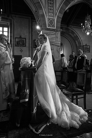 Matrimonio con rito religioso, ricevimento alla Rocca di Montalfeo.