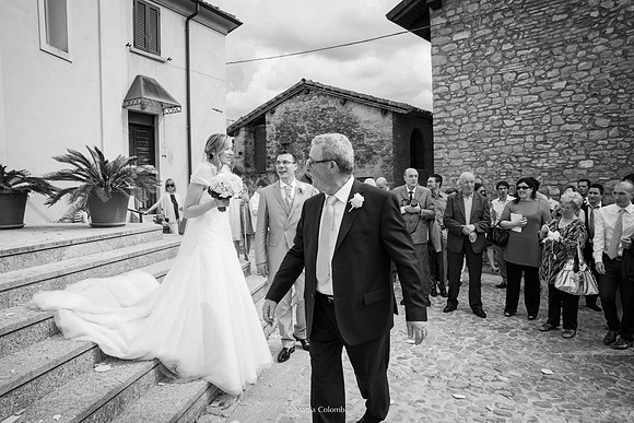 Matrimonio con rito religioso, ricevimento alla Rocca di Montalfeo.