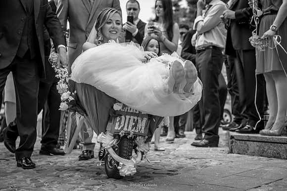Matrimonio con rito religioso, ricevimento alla Rocca di Montalfeo.