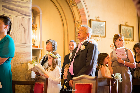 Matrimonio con rito religioso, ricevimento alla Rocca di Montalfeo.