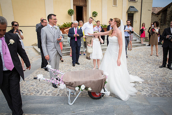 Matrimonio con rito religioso, ricevimento alla Rocca di Montalfeo.