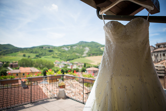 Matrimonio con rito religioso, ricevimento alla Rocca di Montalfeo.
