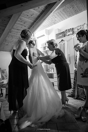 Matrimonio con rito religioso, ricevimento alla Rocca di Montalfeo.