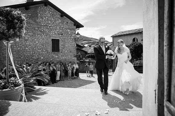 Matrimonio con rito religioso, ricevimento alla Rocca di Montalfeo.