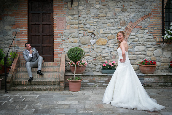 Matrimonio con rito religioso, ricevimento alla Rocca di Montalfeo.