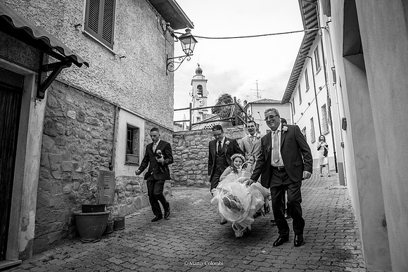 Matrimonio con rito religioso, ricevimento alla Rocca di Montalfeo.