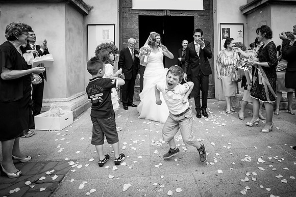 Matrimonio religioso a Pavia nella chiesa di Santa Maria delle Grazie. Ricevimento a Tenuta Campo Lungo.