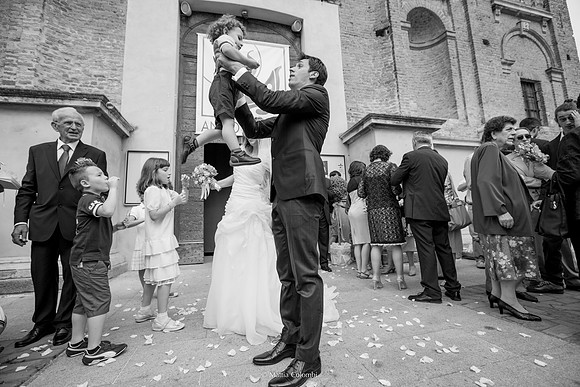 Matrimonio religioso a Pavia nella chiesa di Santa Maria delle Grazie. Ricevimento a Tenuta Campo Lungo.