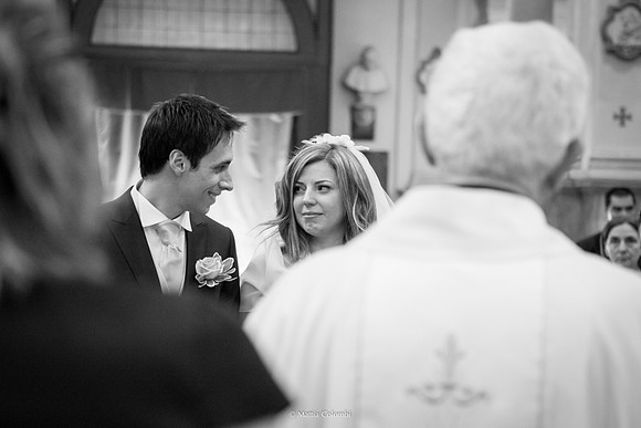 Matrimonio religioso a Pavia nella chiesa di Santa Maria delle Grazie. Ricevimento a Tenuta Campo Lungo.