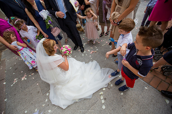 Matrimonio religioso a Pavia nella chiesa di Santa Maria delle Grazie. Ricevimento a Tenuta Campo Lungo.