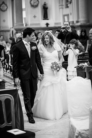 Matrimonio religioso a Pavia nella chiesa di Santa Maria delle Grazie. Ricevimento a Tenuta Campo Lungo.