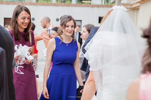 Matrimonio religioso a Pavia nella chiesa di Santa Maria delle Grazie. Ricevimento a Tenuta Campo Lungo.