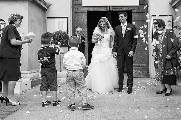 Matrimonio religioso a Pavia nella chiesa di Santa Maria delle Grazie. Ricevimento a Tenuta Campo Lungo.